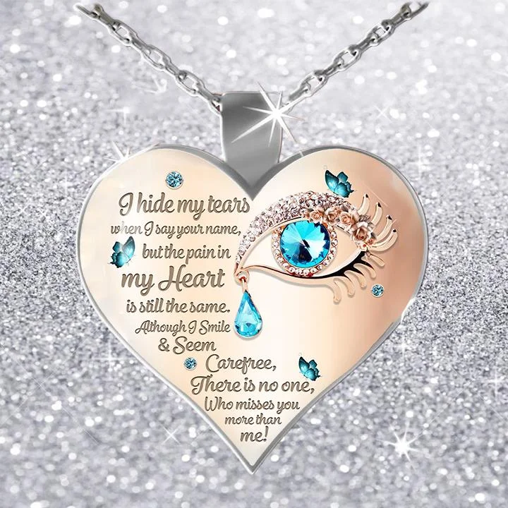 Elegant necklaces and pendants with gold chains for a chic, timeless appearance-I Hide My Tears Heart Necklace