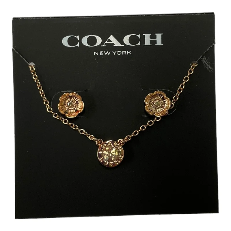 Necklaces and pendants with matching rings for a coordinated set of jewelry-Necklace Set By Coach