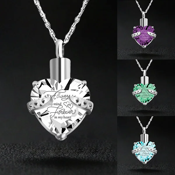 Best necklaces and pendants with butterfly pendants for a delicate, light style-Heart-shaped Cremation Ashes Storage Necklace