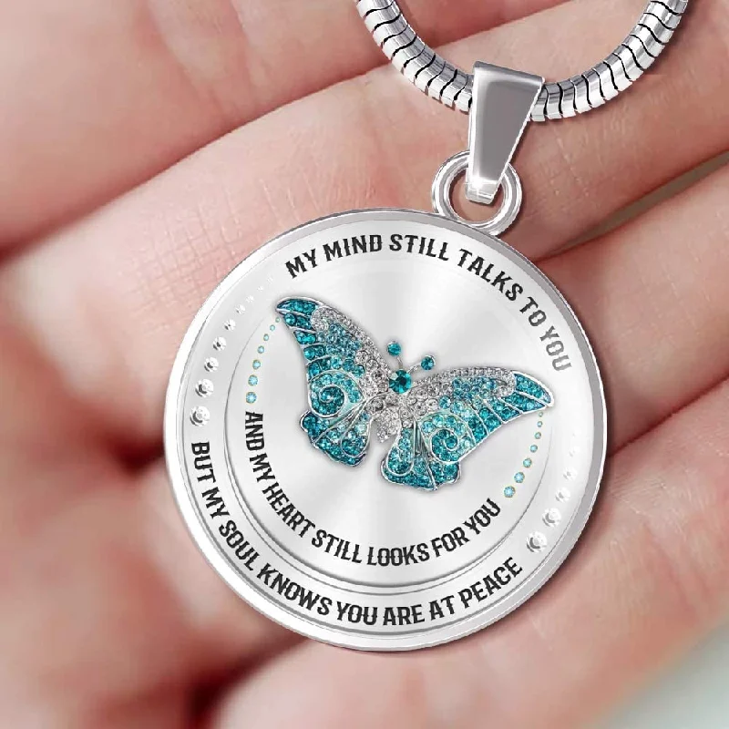 Best necklaces and pendants with rose gold for a warm and romantic appeal-My Mind Still Talks to You Butterfly Necklace