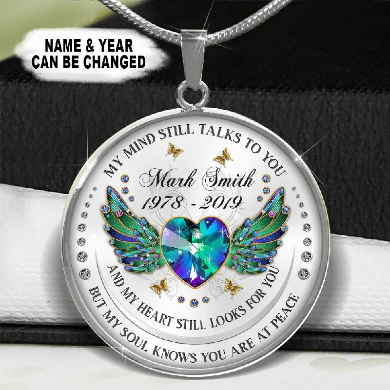 Best necklaces and pendants with statement designs for a fashionable accessory-My Mind Still Talks To You Customize Photo Necklace