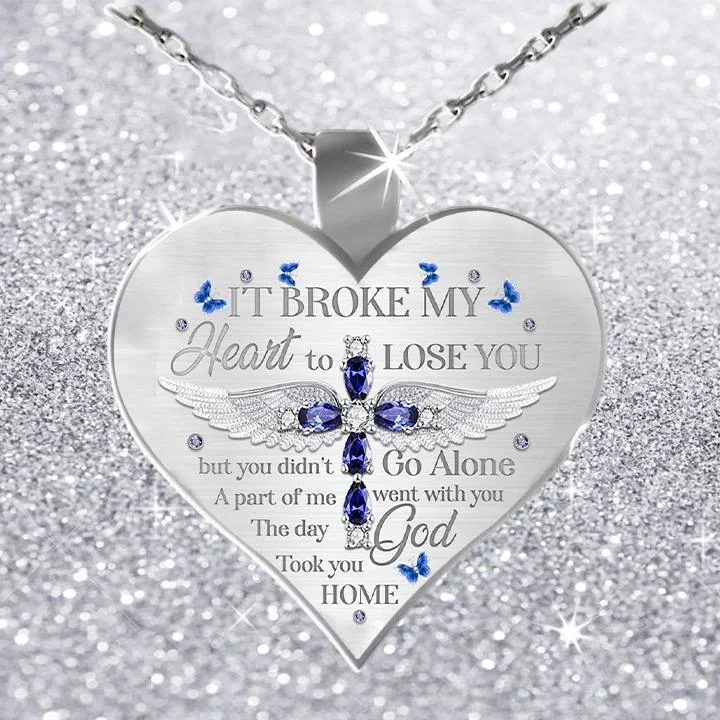 Best necklaces and pendants with silver chains for a sleek, timeless look-It Broke My Heart To Lose You Necklace