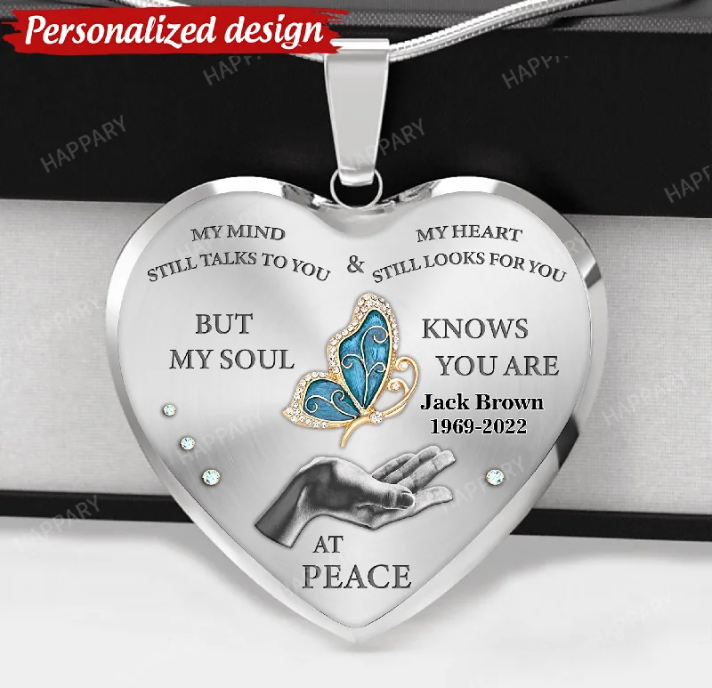 Necklaces and pendants with clear quartz for a pure and radiant look-Personalized My Mind Still Talks To You Memorial Gift Necklace