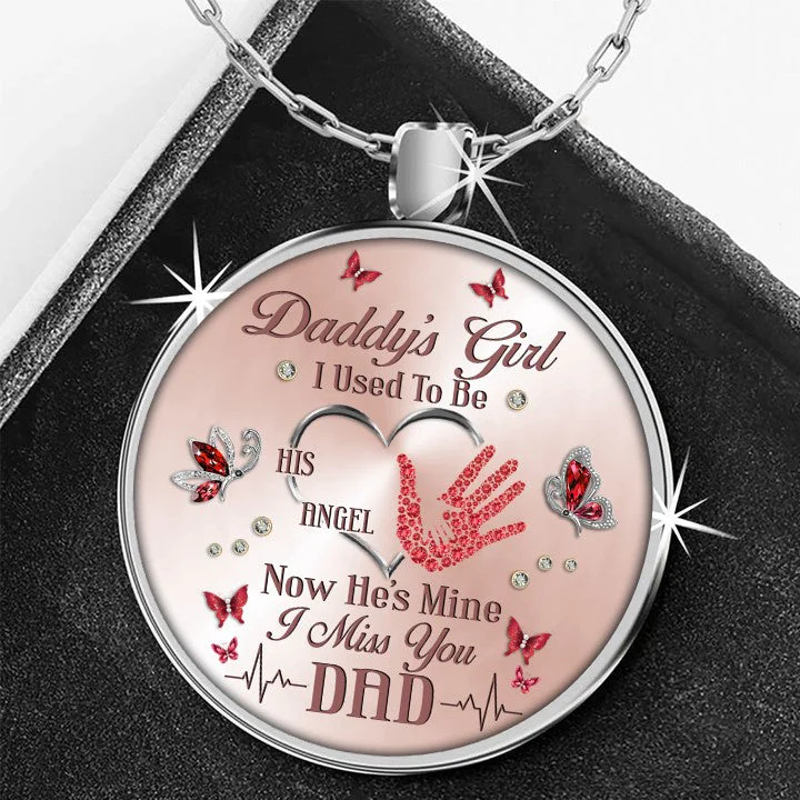 Best necklaces and pendants with layered designs for a chic, stacked look-Daddy's Girl - I Used To Be His Angel Necklace