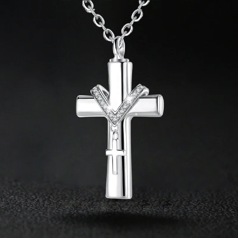 Best necklaces and pendants with vintage coin pendants for a unique accessory-Cross Urn Necklace for Ashes