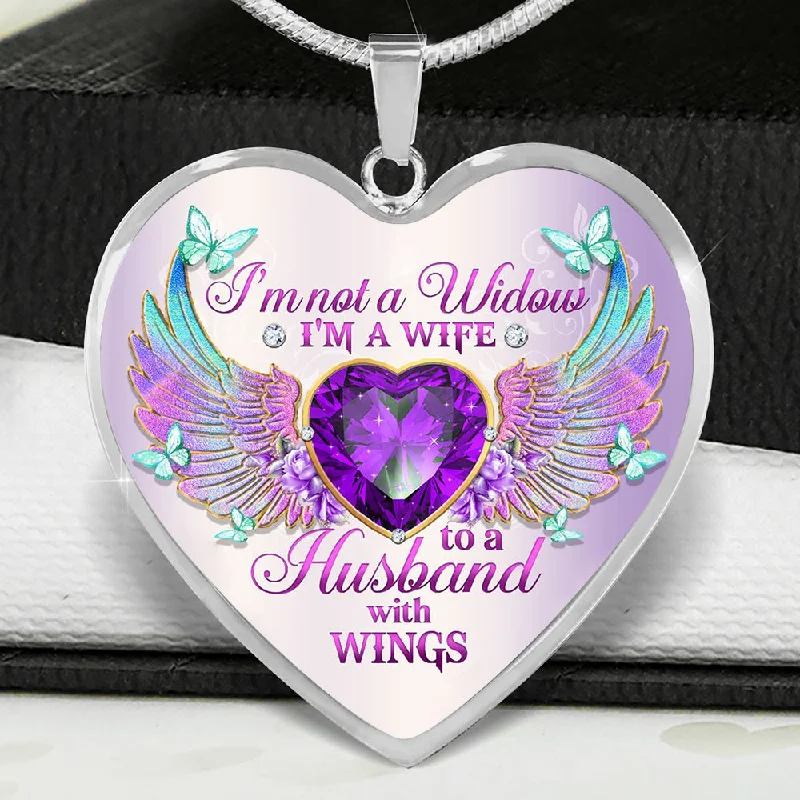 Necklaces and pendants with sun and moon motifs for a celestial-inspired design-I'm Not A Widow Heart Necklace