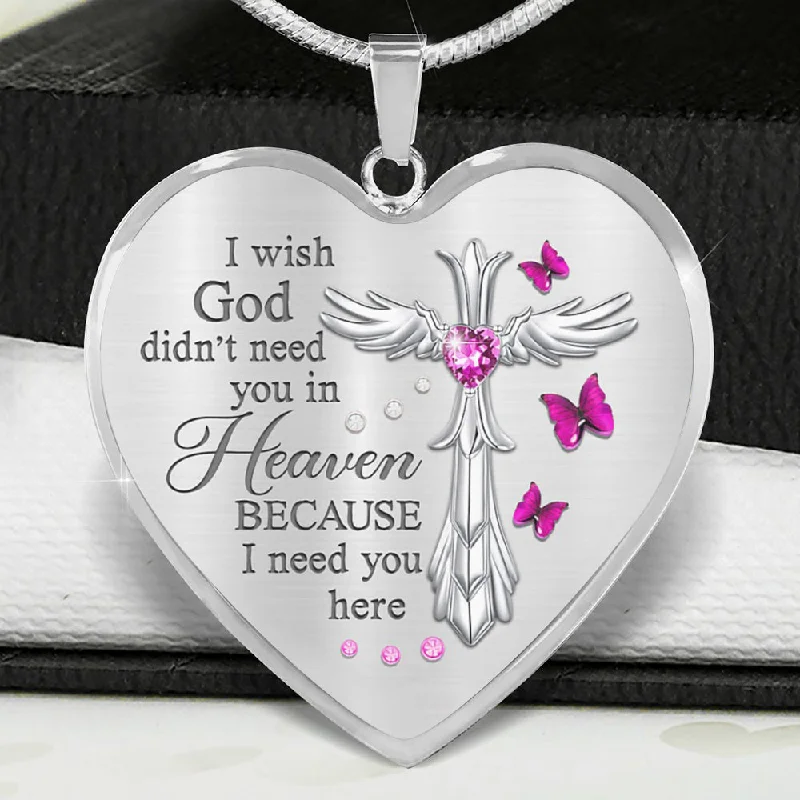 Best necklaces and pendants with infinity hearts for a romantic, eternal symbol-I Wish God Heart Necklace