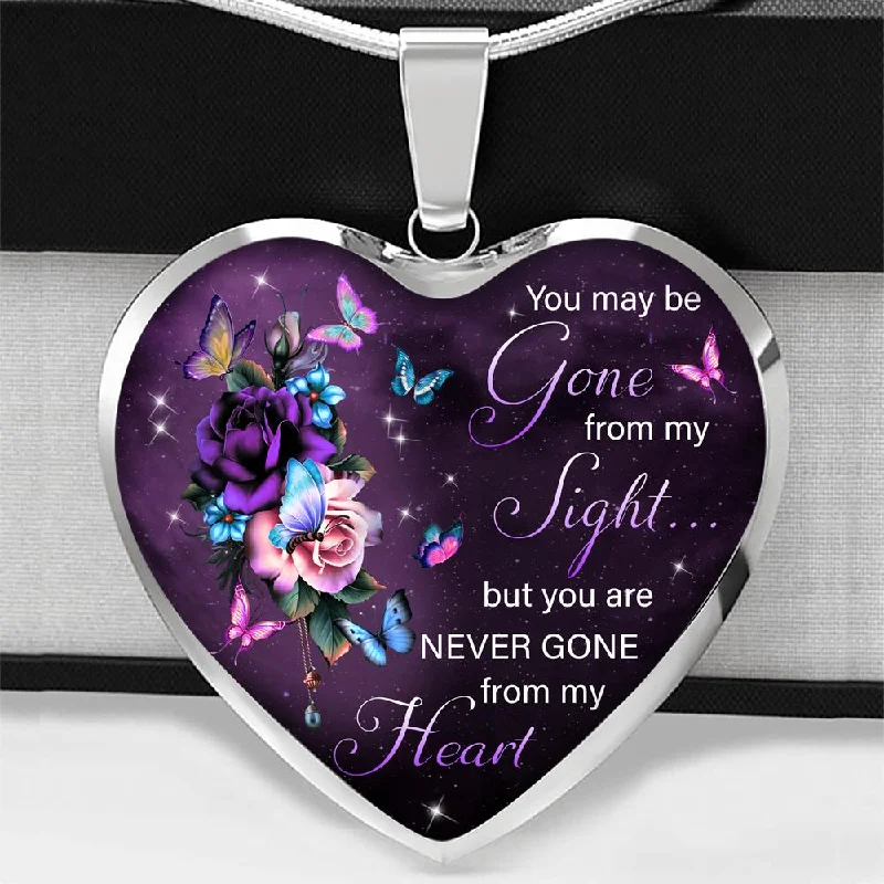 Stunning necklaces and pendants with birthstone pendants for a personal touch-Never Gone From My Heart Necklace