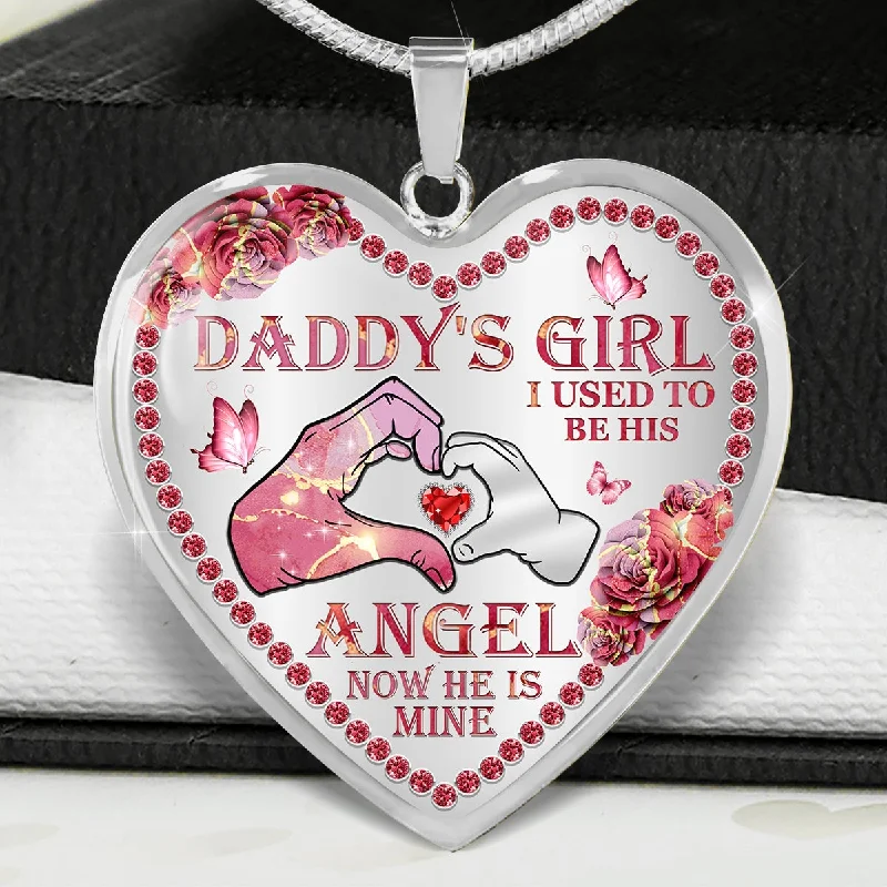 Best necklaces and pendants with butterfly wings for a delicate, graceful style-Daddy's Girl - I Used To Be His Angel Necklace