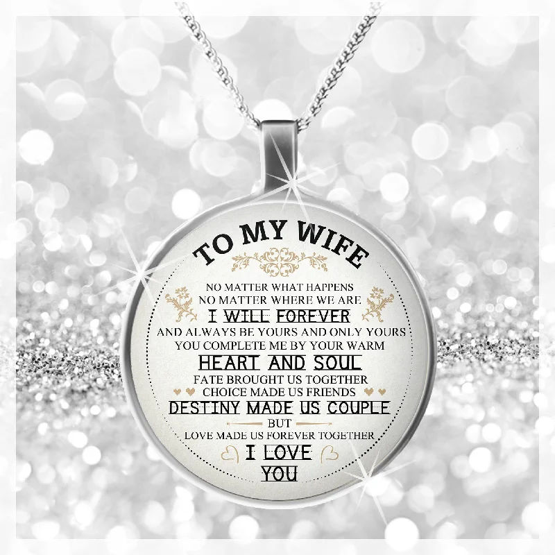 Best necklaces and pendants with vintage coin pendants for a unique accessory-Necklace For Wife - Destiny Made Us Couple