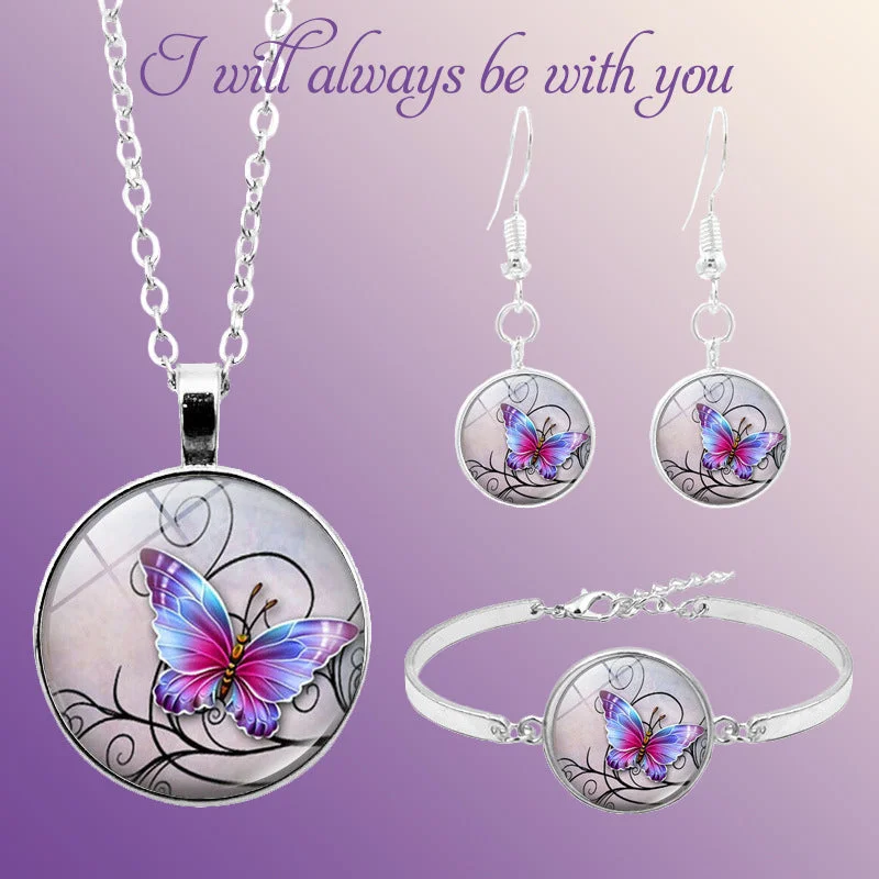 Necklaces and pendants with infinity love symbols for an eternal, romantic gesture-Butterfly Memorial Necklace