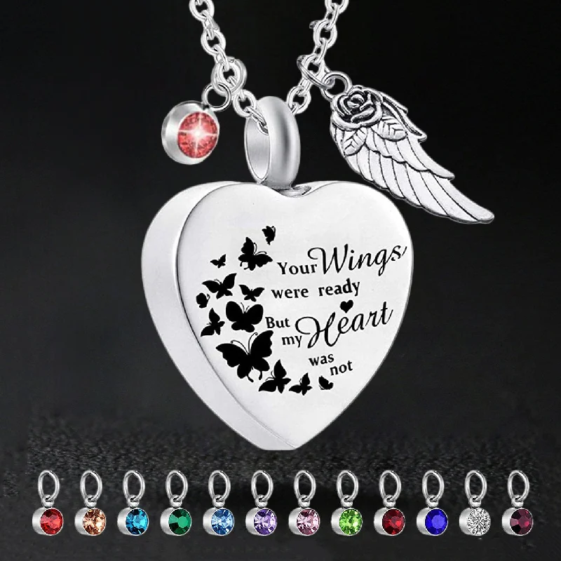 Best necklaces and pendants with vintage lockets for a nostalgic, sentimental look-12 Birthstones Urn Necklace for Ashes