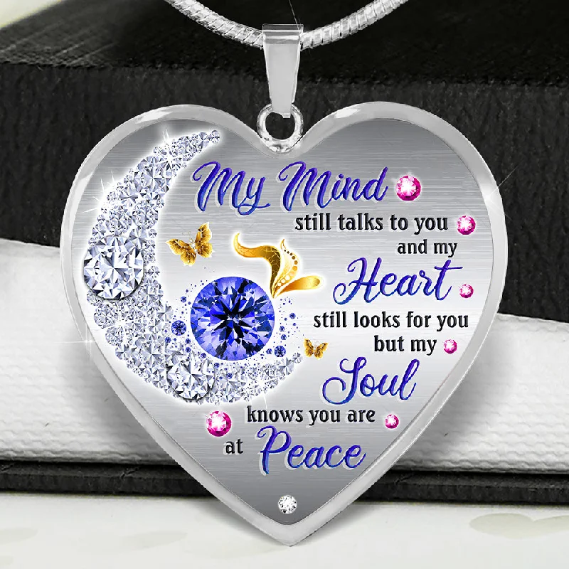 Best necklaces and pendants with butterfly pendants for a delicate, light style-My Mind Still Talks To You Heart Necklace