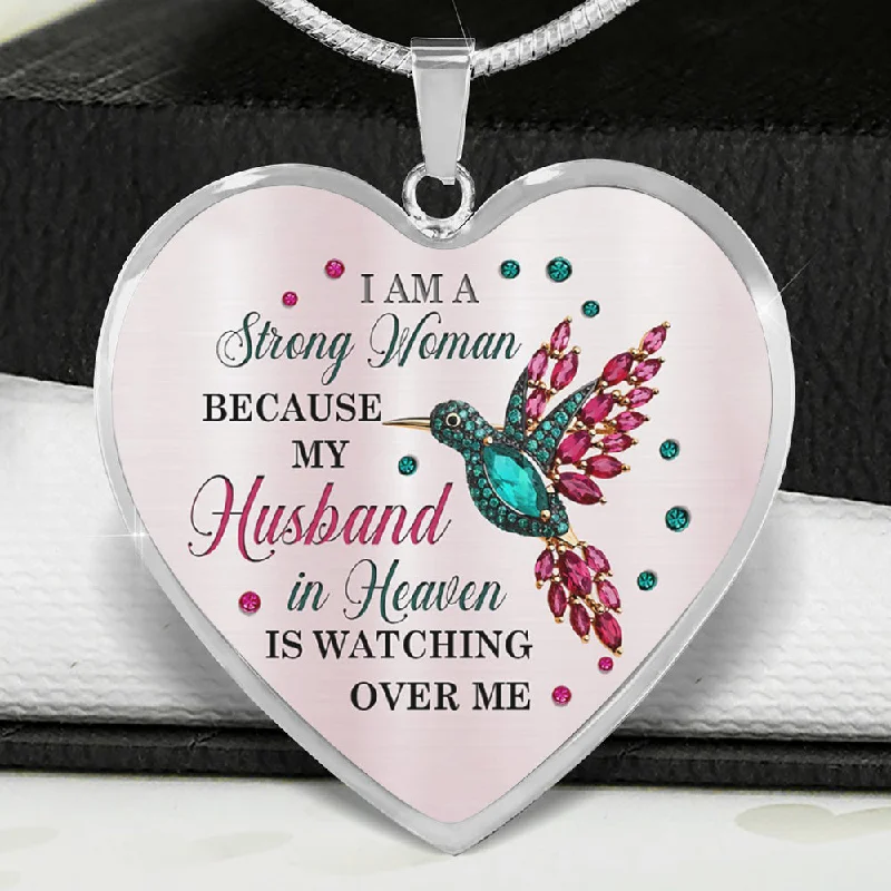 Beautiful necklaces and pendants with butterfly motifs for a whimsical style-I Am a Strong Woman Heart Necklace