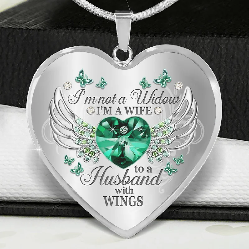 Best necklaces and pendants with adjustable chains for a customizable fit-I'm Not A Widow Heart Necklace