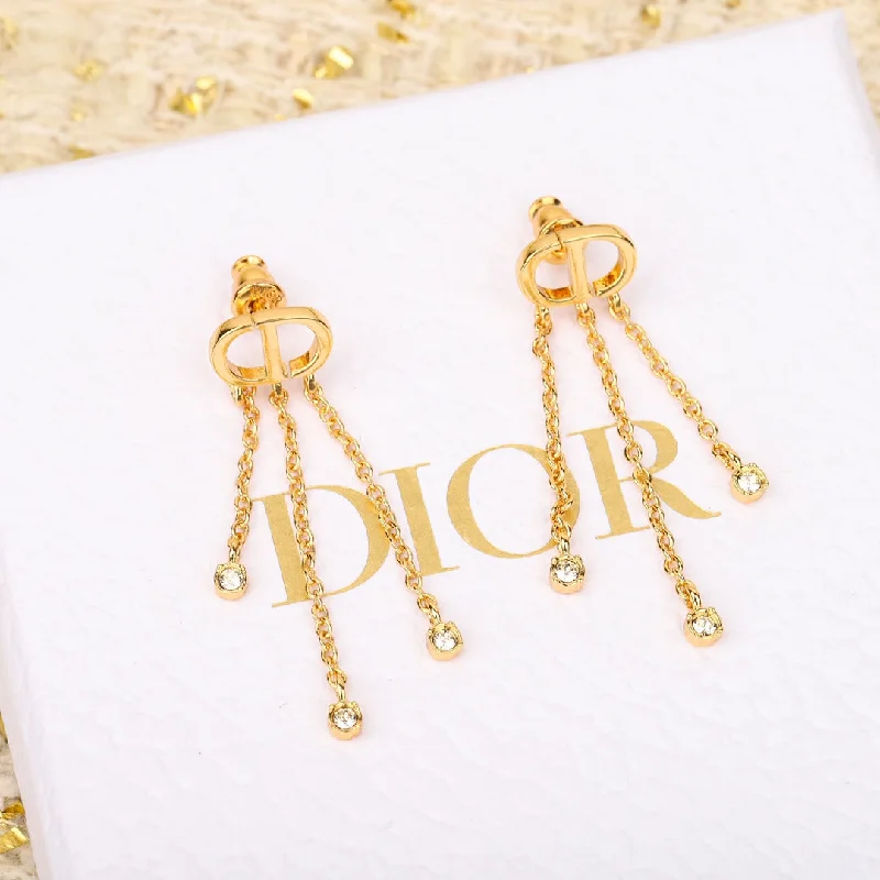 Drop Earrings for Graduation Day -New tassel pearl rhinestone gold earrings EHA214