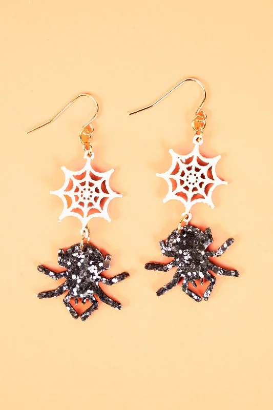 Leverback Drop Earrings for Comfort -Caught Up In The Wab Glitter Earrings