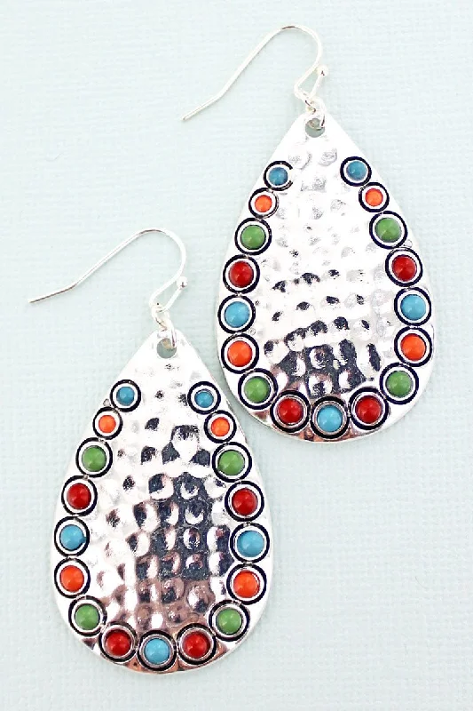 Drop Earrings for Mother's Day -SALE! Pebble Creek Multi-Color Teardrop Earrings