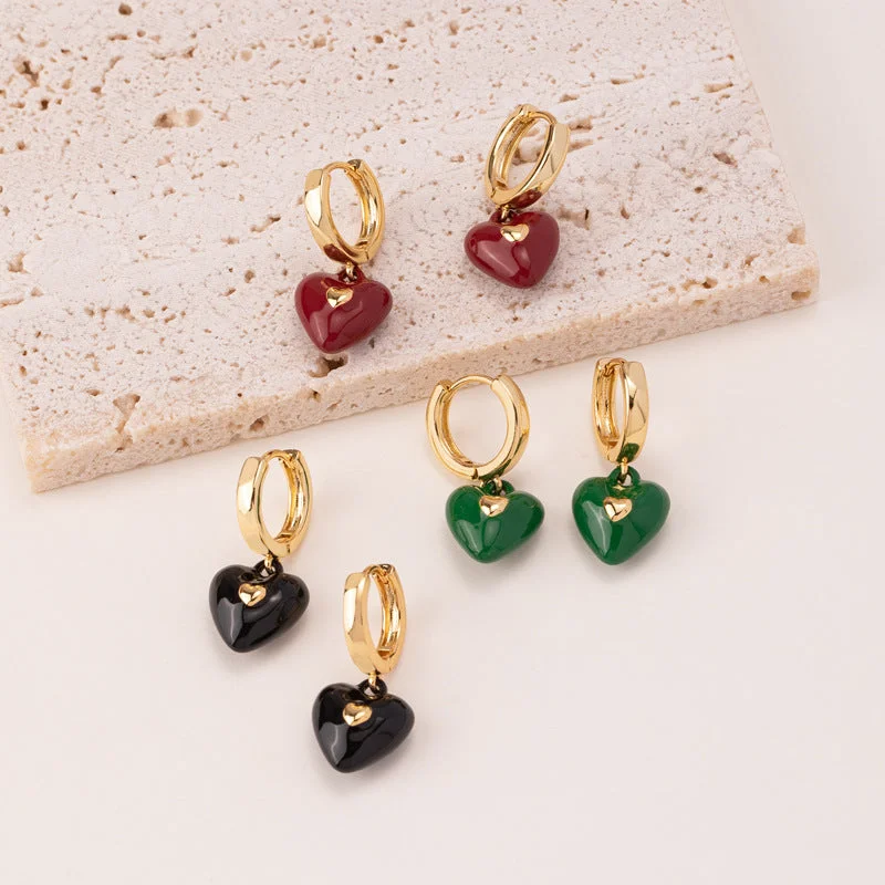 Drop Earrings for Graduation Day -Wholesale Delivery Vintage Love Square Earrings