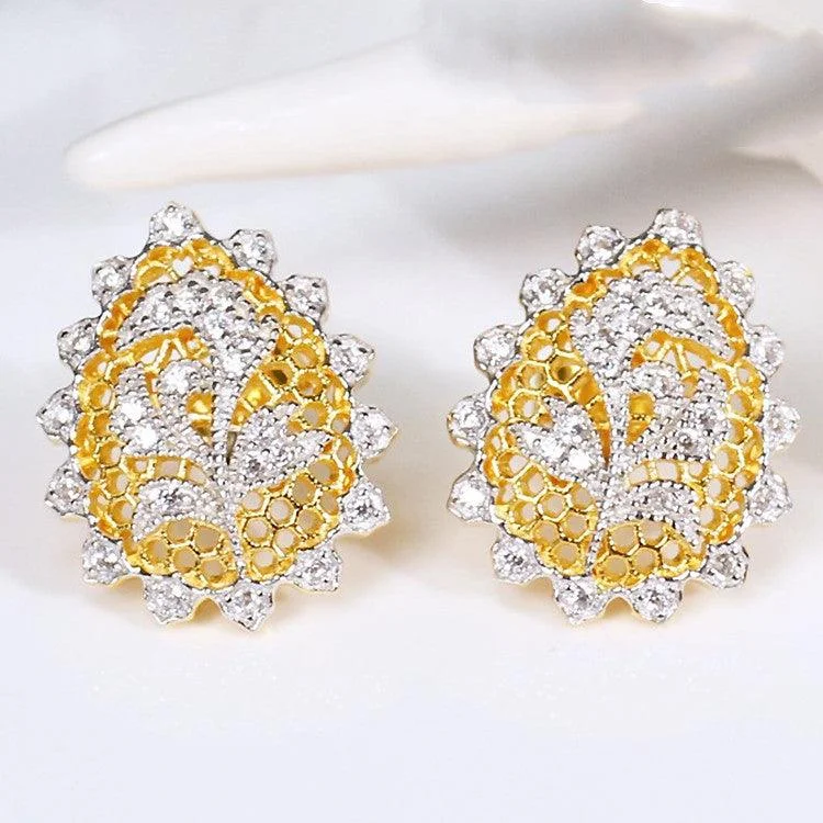 Drop Earrings for Formal Attire -Light Luxury Customized 925 Silver Gold Honeycomb Vine Earrings