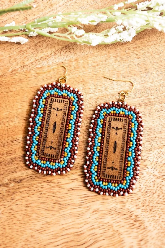 Tarnish Resistant Drop Earrings for Longevity -SALE! Wolf Creek Pass Brown Multi Seed Bead Earrings