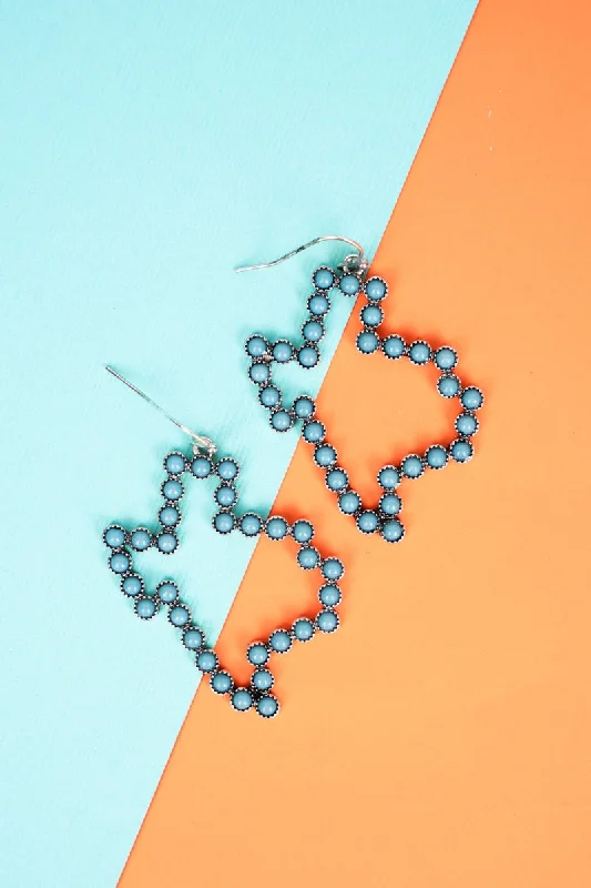 Drop Earrings with Star Motifs -SALE! Turquoise Lexa Texas Earrings