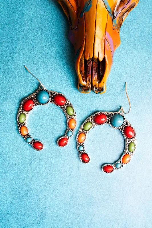 Drop Earrings with Enamel Coating -SALE! Multi-Color Lake Valley Naja Earrings