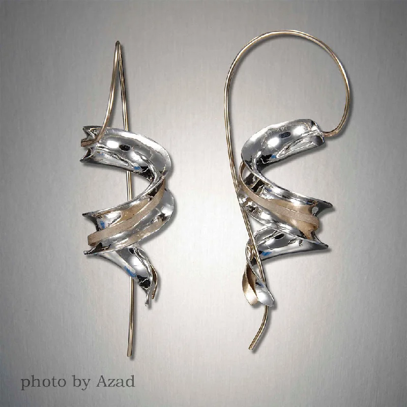 Hoop earrings with rhinestone-studded rims for a glamorous touch-2058 - Anticlastic Threader - Corkscrew