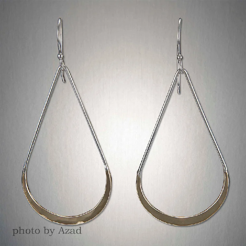 Hoop earrings with polished silver finish for a shiny, modern appeal-2113 - Dangling Tear Drops