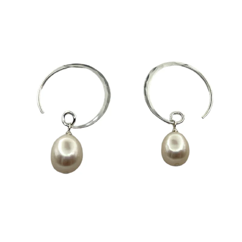 Hoop earrings with pearl accents for a chic and classic style-215 - Luna Earrings