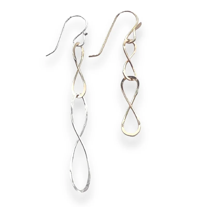 Best hoop earrings with marbled designs for a trendy and artistic effect-2297 - Double Infinity Dangles