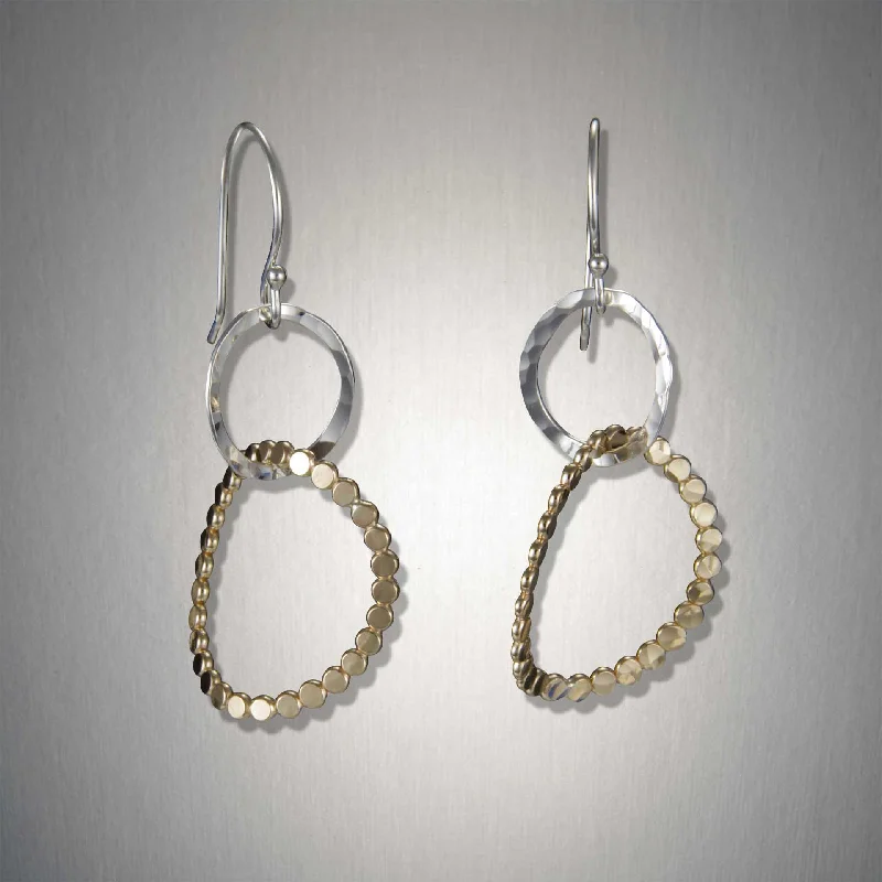 Hoop earrings with textured gold for a refined and sophisticated aesthetic-2749 - Dangling Dancers