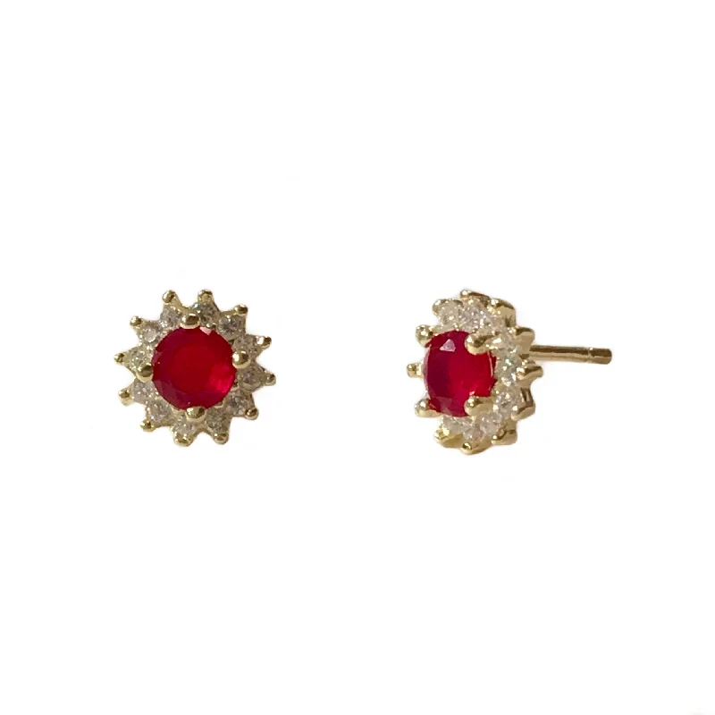 Best hoop earrings with minimal embellishments for a sleek and modern look-Adriene Petite Round Birthstone Studs