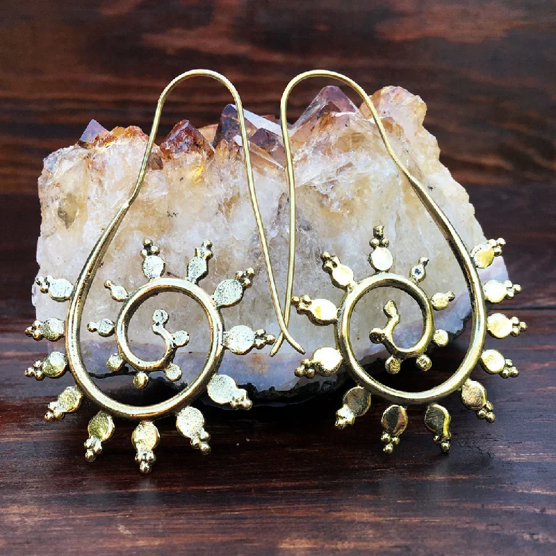 Hoop earrings with faceted crystals for added sparkle and shine-<span>BRE-044<span>: </span></span>Bakti Curls