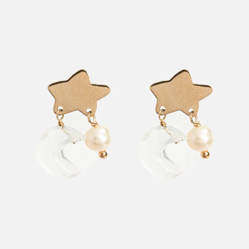 Hoop earrings with multi-tone finishes for a colorful and layered effect-Celine Charm Earrings