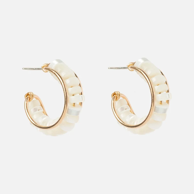 Best hoop earrings with marbled designs for a trendy and artistic effect-Channel Hoops