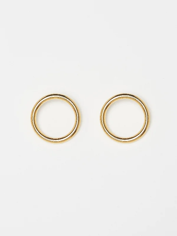 Best hoop earrings with matching bracelets for a coordinated jewelry set-Circle Hollow Hoops