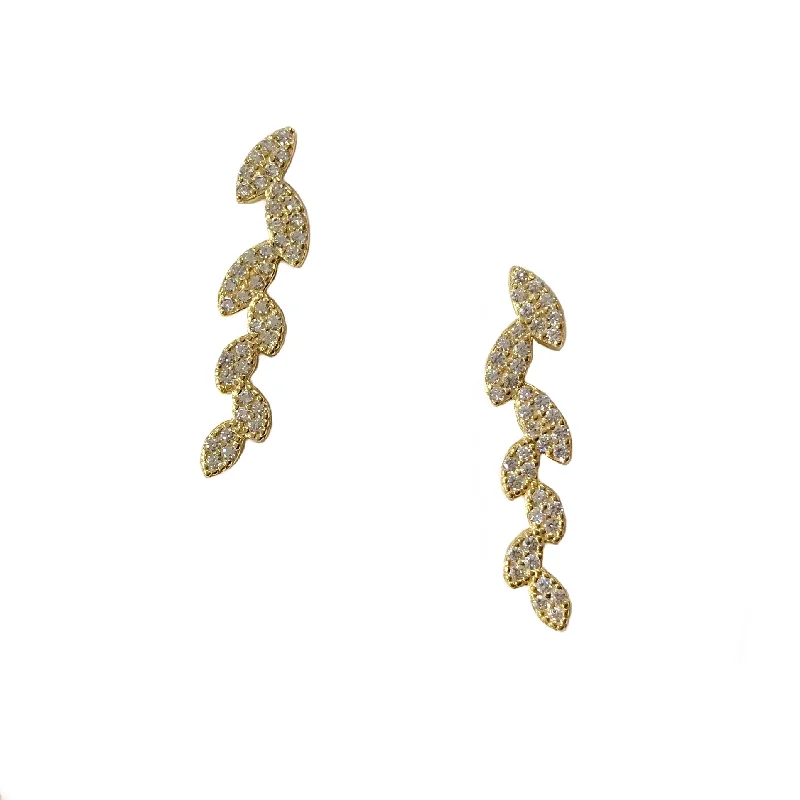 Best hoop earrings with asymmetrical designs for a fashion-forward, avant-garde look-Clara Vine Sparkle Crawler