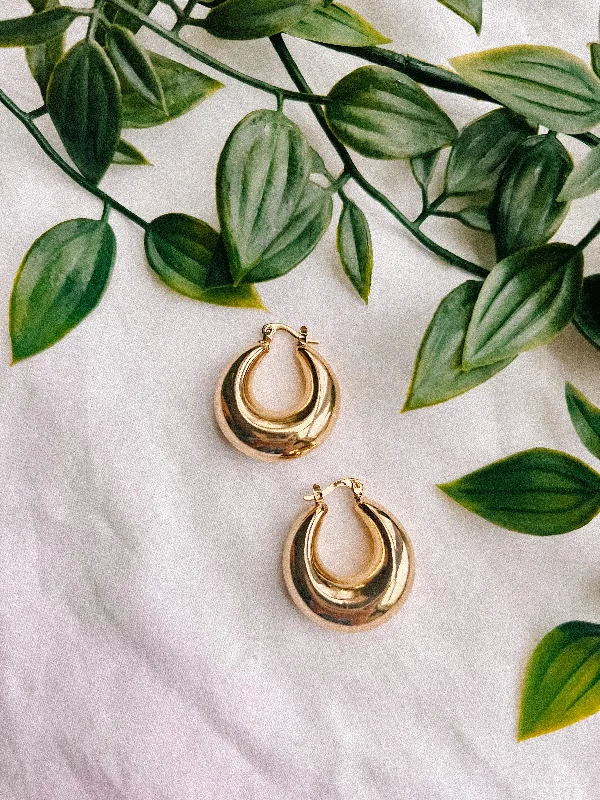 Best hoop earrings with marbled designs for a trendy and artistic effect-Gold Filled Chubby Hoops