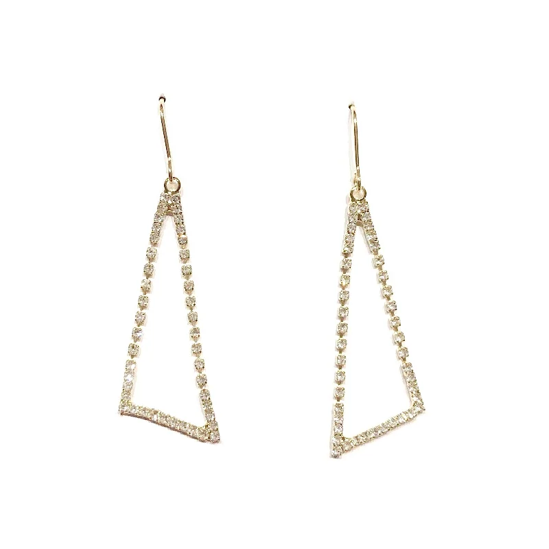 Best hoop earrings with rose gold for a romantic and warm aesthetic-Krista Triangle Earrings