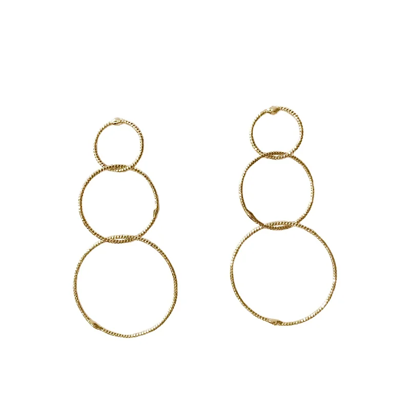 Hoop earrings with tortoiseshell designs for a chic and classic style-Crysta Metal Circle Earrings