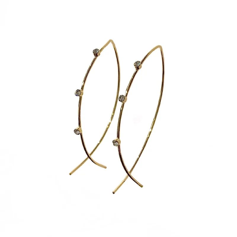 Hoop earrings with rhinestone-studded rims for a glamorous touch-Crysta Samo Hoops