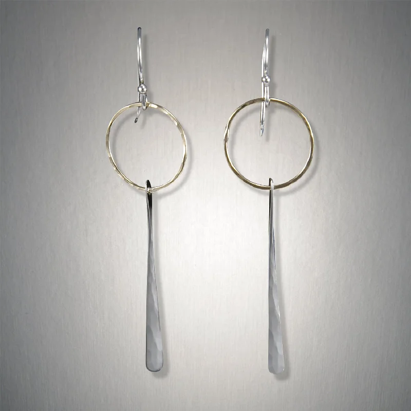 Hoop earrings with removable pendants for a versatile and customizable accessory-2190 - Dangling Pendulum