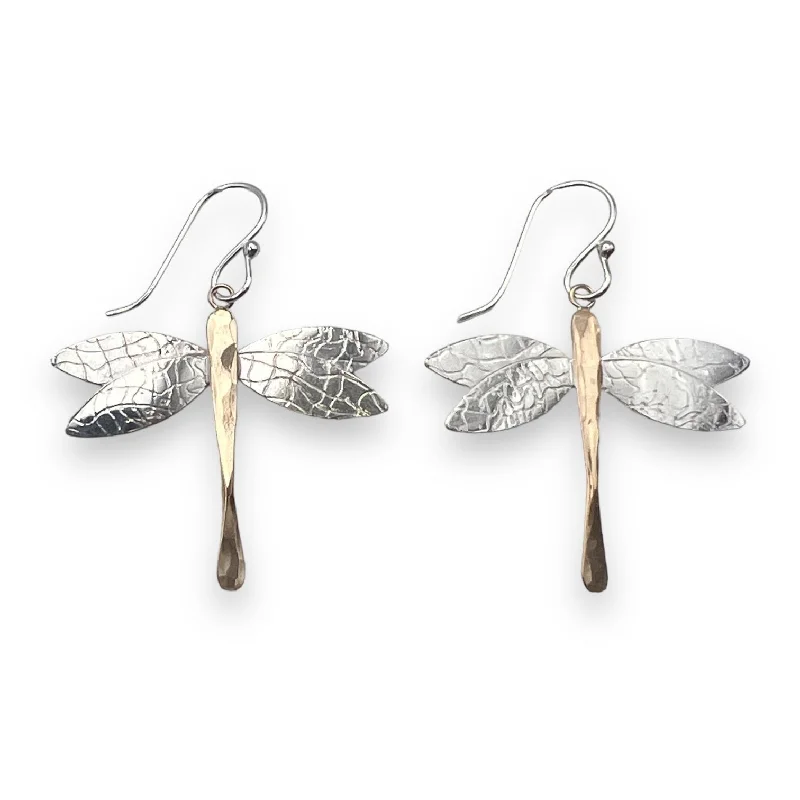 Hoop earrings with heart-shaped frames for a romantic and feminine look-E14 - Dragonfly Dangles