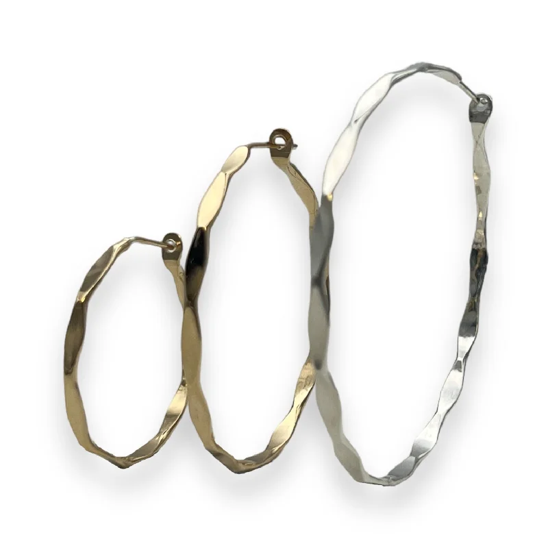 Classic hoop earrings with a thin profile for a sleek and subtle style-E302 - Illumination Hoops