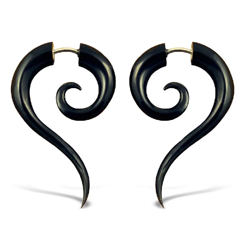 Hoop earrings with circle designs for a classic and timeless shape-<span>EFH-305<span>: </span></span>Eternitys - Horn