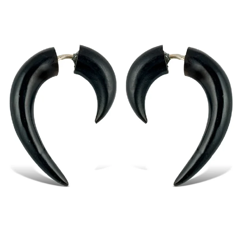 Hoop earrings with hearts for a sweet and romantic gesture-<span>EFH-004<span>: </span></span>Fishhooks - Horn