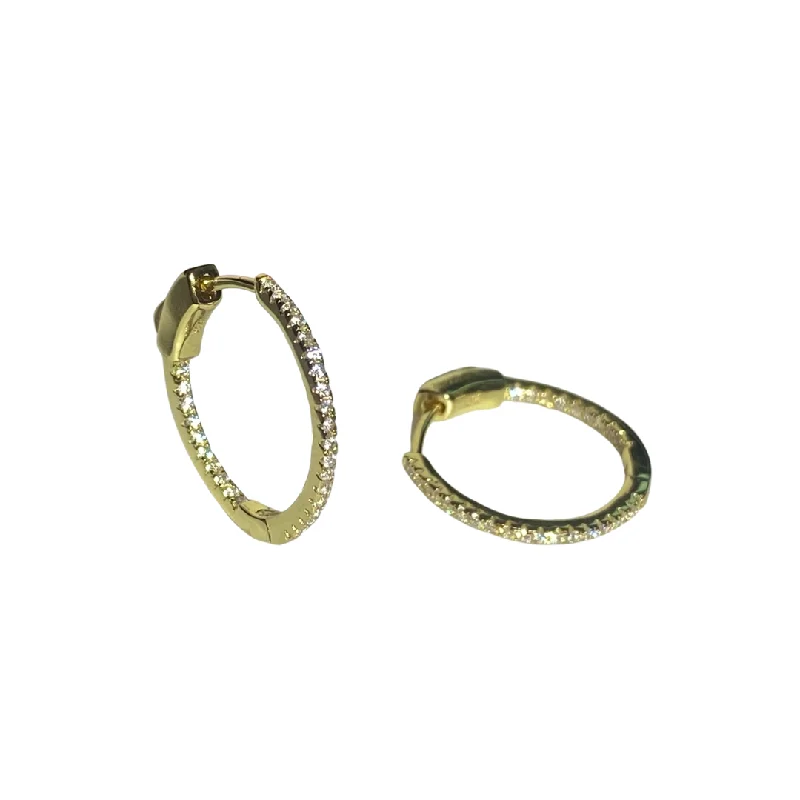 Best hoop earrings with matte finish for a sophisticated, understated design-French Clasp Pave 0.9” Hoops