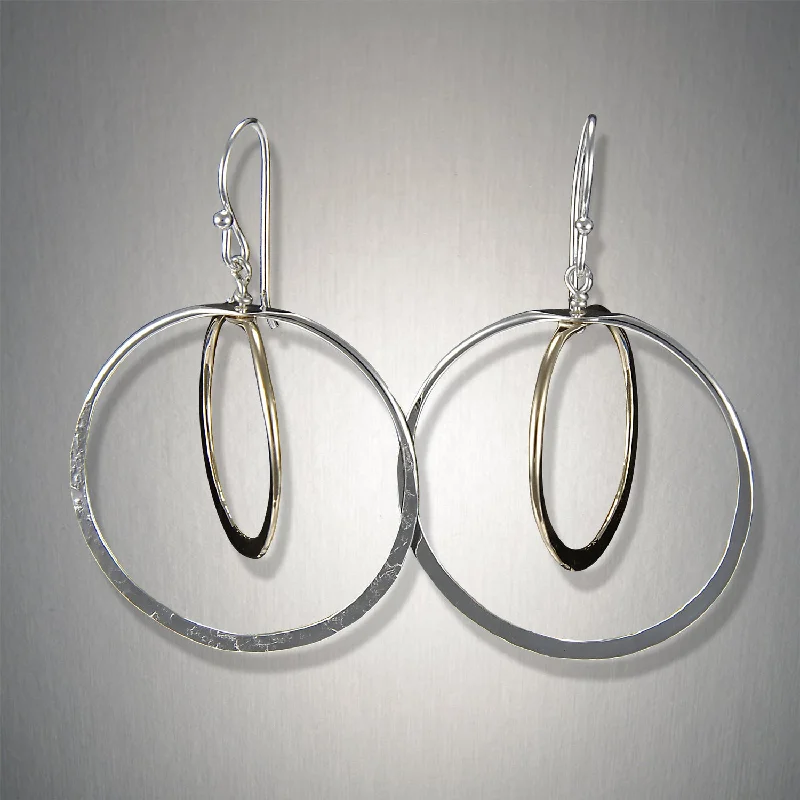 Hoop earrings with open designs for a modern, lighthearted vibe-E962 - Double Revolution