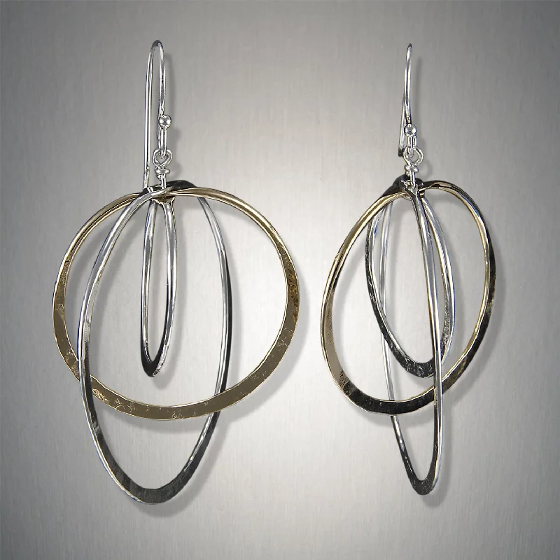 Hoop earrings with satin finishes for a smooth and elegant appearance-E963 - Triple Revolution